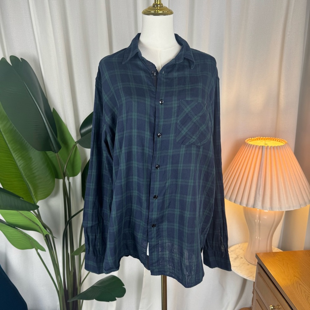 Rag & Bone Plaid Button Down Classic Shirt XL